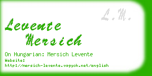 levente mersich business card